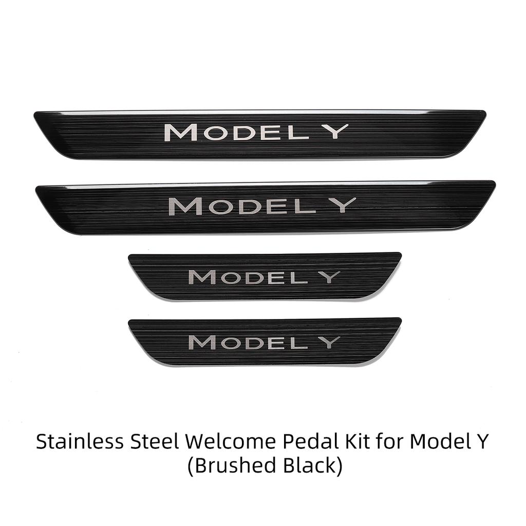 LUCKEASY модификация для модели Tesla 3 года, защита порога автомобиля, украшение для порога, защита багажника из нержавеющей стали