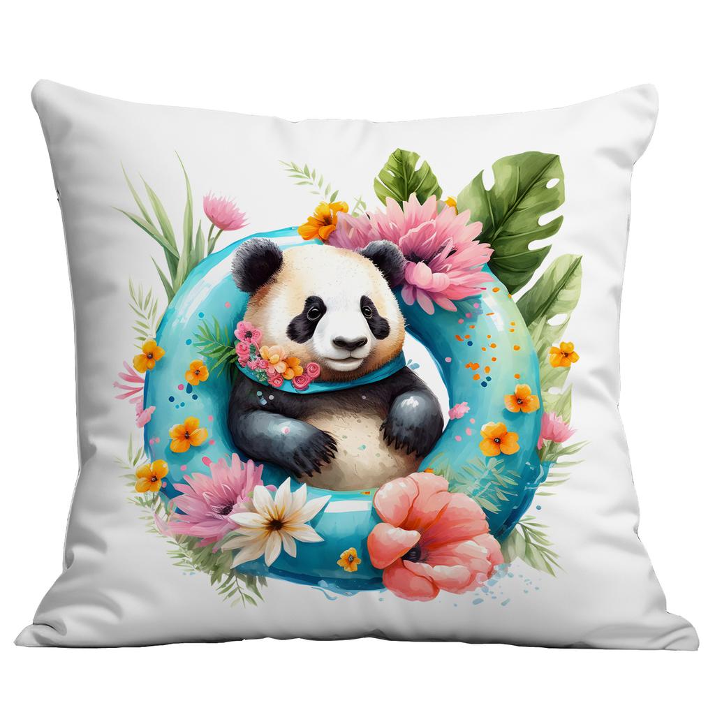 New Cute Cartoon Summer Panda Pillow Case Home Sofa Cushion Pillow Case Decoration