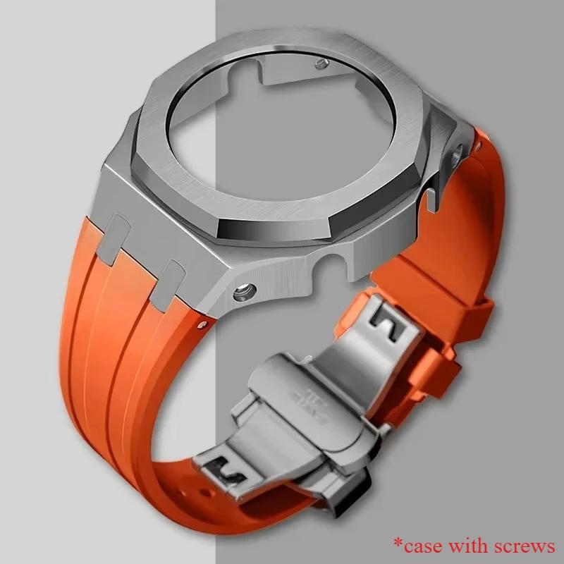 Металлический корпус 4-го поколения Безель Рамка GA2100 GAB2100 Casioak Мод Кит Модификация Рамка Для GA2110 Металлический Резиновый Ремешок Аксессуар Оптом