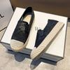 Women's Shoes Espadrilles White Female Footwear Loafers Round Toe Cotton Y2k Fashion Stylish And Low Price Spring Shoe A H