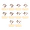 10pcs Card Stand Vertical Wood Round Base Bird Shaped Antique Clip Table Number Holder for Weddings