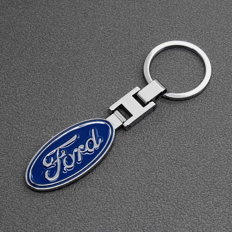 DEFY5 For Ford Focus MK3 Ranger Fiesta S-Max Mondeo MK4 Kuga Badge Emblem 3D Metal Key Rings Car Key Chains Pendant Holder Accessories
