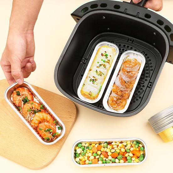 1 Set Rectangle Cake Pan Food Grade Heat-Resistant Disposable Vibrant Color