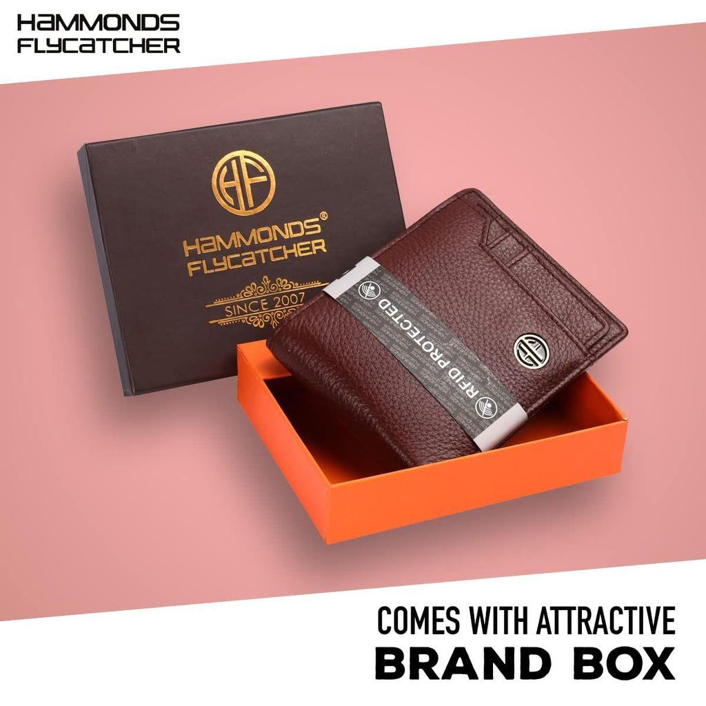 Кошелек из натуральной кожи для мужчин - кожаный кошелек с защитой RFID для мужчин, кошелек для денег для мужчин, складной кошелек - 6 отделений для карт, 1 отделение для карт, карман для монет,