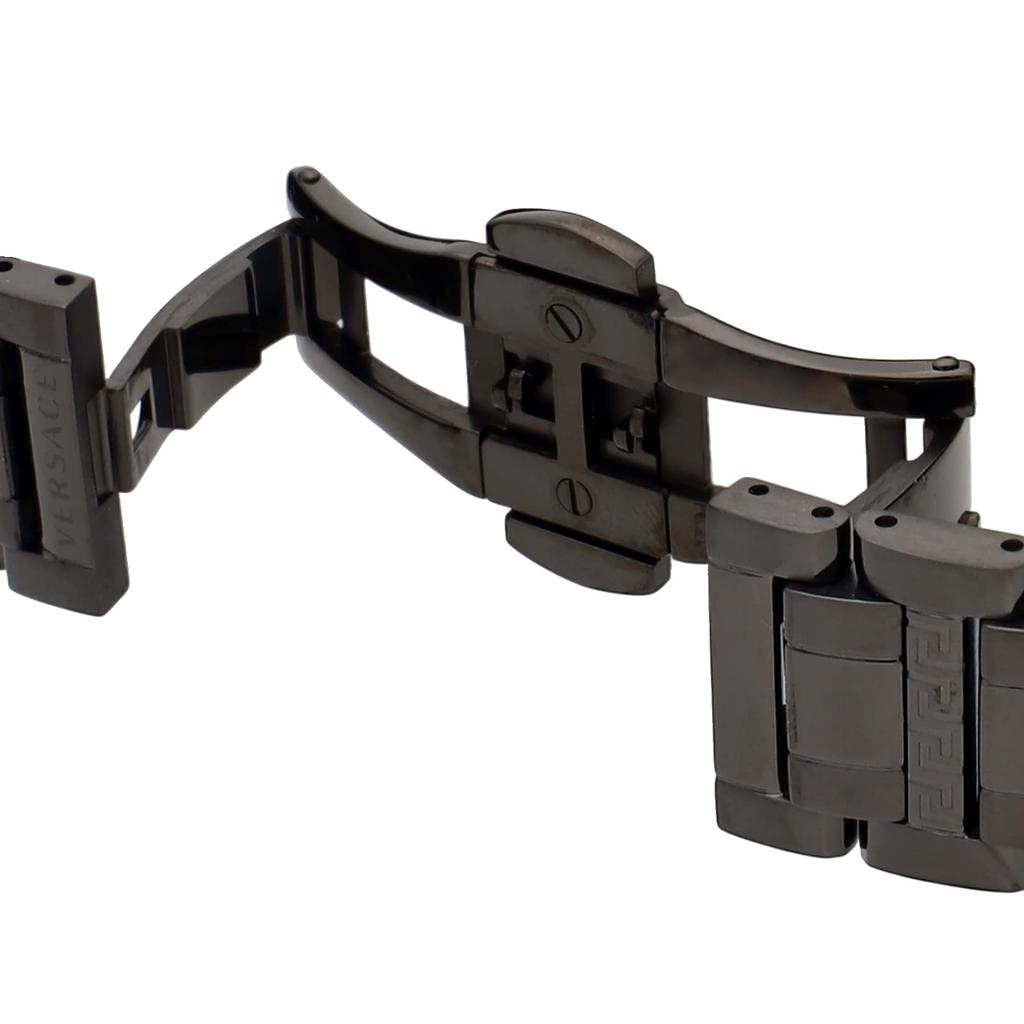 Часы Мужские V-VERTICAL Серые [Versace] VE3H00522 Кварцевые Сапфировое стекло Нержавеющая сталь Черный циферблат 42 мм Швейцарские часы [Предмет]