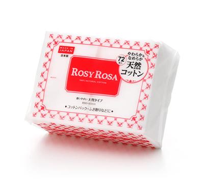 Rosy Rosa Большие ватные диски, 72 шт. в упаковке | Мягкое очищение и снятие макияжа