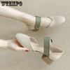 Wrap-around Sandals Women's Summer Fairy Style All-match Fashion Assembly Skirt Buckle Straps Thick Heels