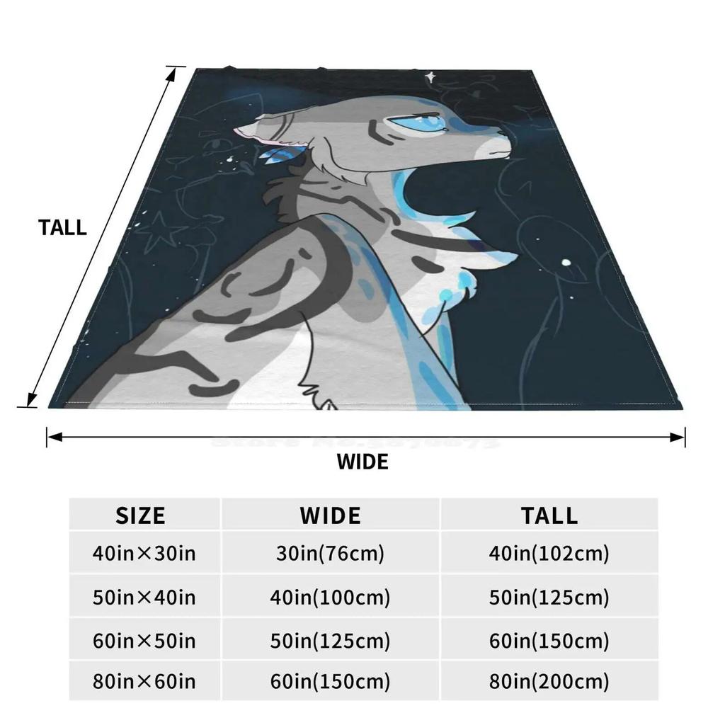 Мягкое теплое одеяло Jayfeather с котами-воинами Moonpool Spirits Blind Jayfeather