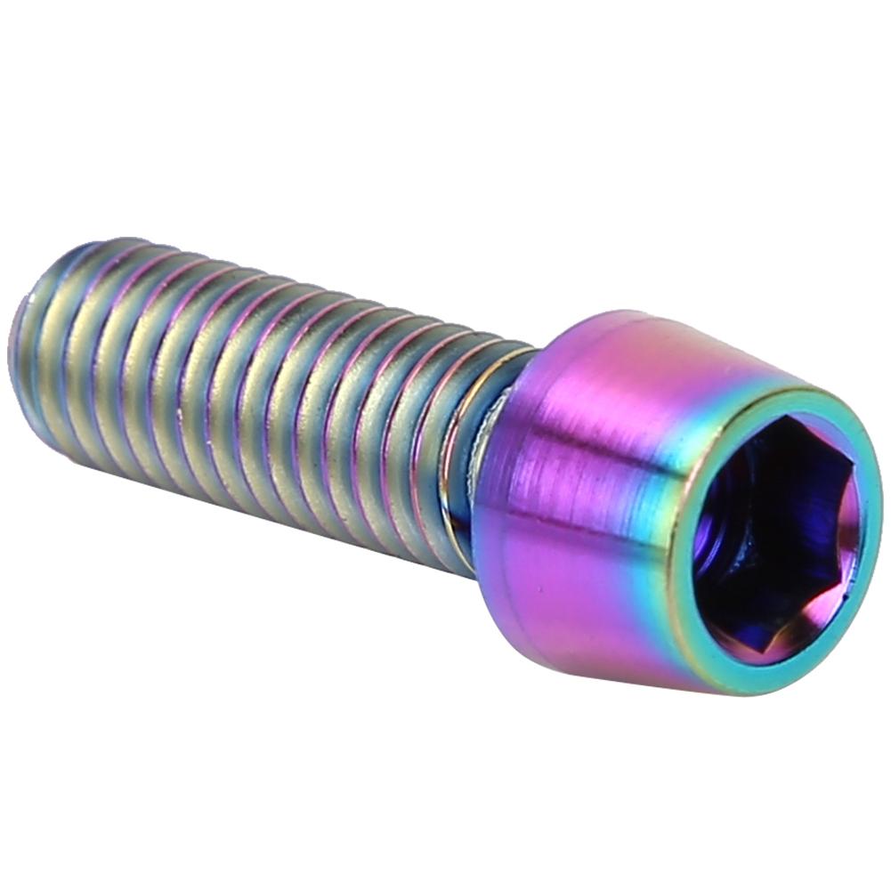 4 шт. M6*18 мм конические болты из титанового сплава для велосипеда, фиксированные винты для выноса горного велосипеда