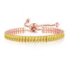 CZ Tennis Bracelets for Women Unique Black Crystal Bangle Rose Gold Adjustable Hand Chain Friends Jewelry DZH051