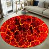 Lava Round Rug Gothic Horror Black Decor Carpet Living Room Bedroom Floor Mat Festive Atmosphere Tree Home Rug