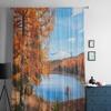 Climbing In Mountains Beautiful Autumn Sheer Curtains For Bedroom Living Room Tulle Curtains For Kitchen Window Voile Curtains