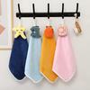 Hand Towel 4pcs Hanging Towel Cartoon Pure Coral Fleece Cloth Double-Sided Water Absorption Hanging Kitchen Towel