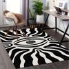 Abstract Black and White Optical Illusion Print Rug CarpetOffice Mat Perfect for Home Decor Office Desk Chair Rugs Chair Carpet for office P