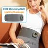 Electric EMS Abdominal Heating Massager Fat Burn Fitness Slimming Belt Waist Belly Weight Loss Training Muscle Stimulator