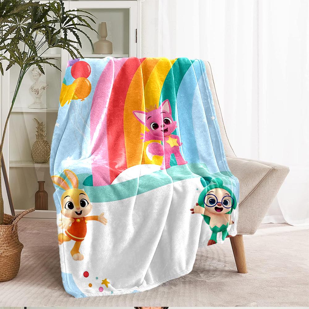 Pinkfong Wonderstar Theme Printed Blanket - Perfect for Couch, Bed, Travel & Outdoor Use | Machine Washable, Cozy & Durable.