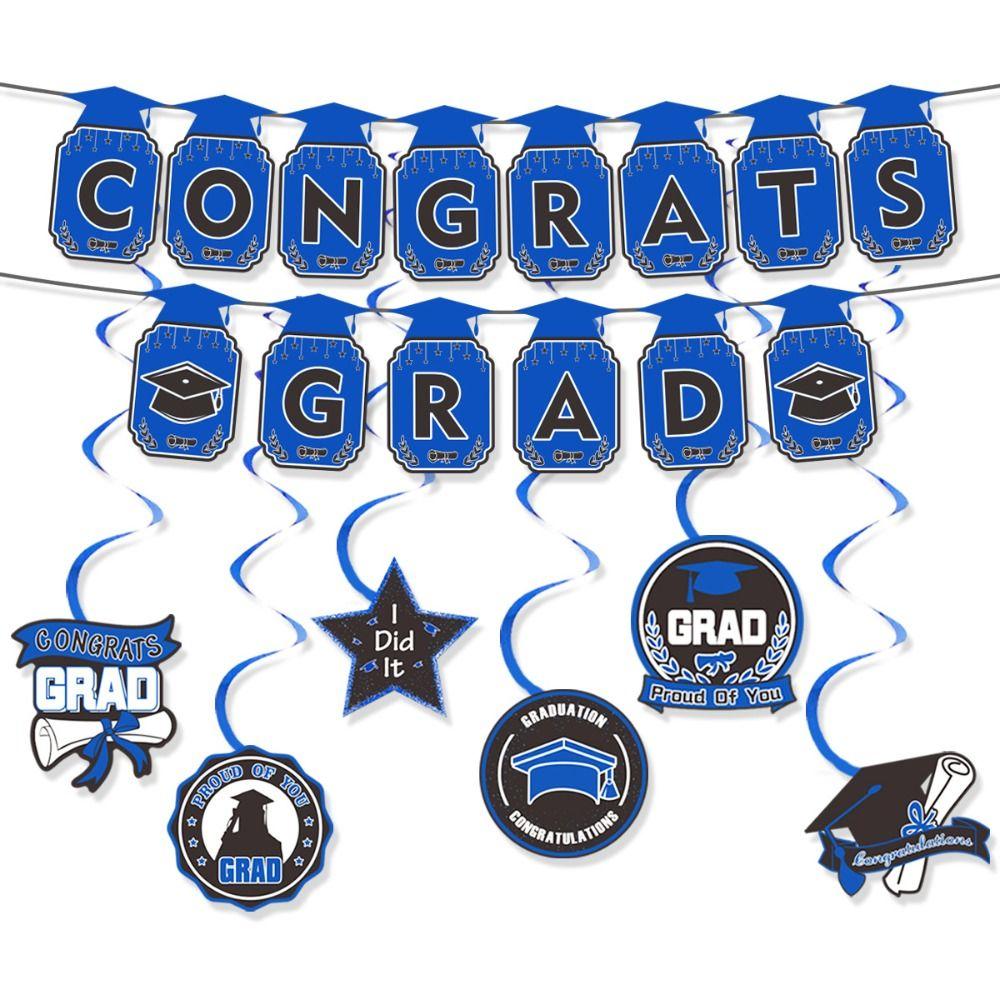 Congrats Grad Graduation Honeycomb Ornament Celebrate GRAD Theme Decor  Party Favors