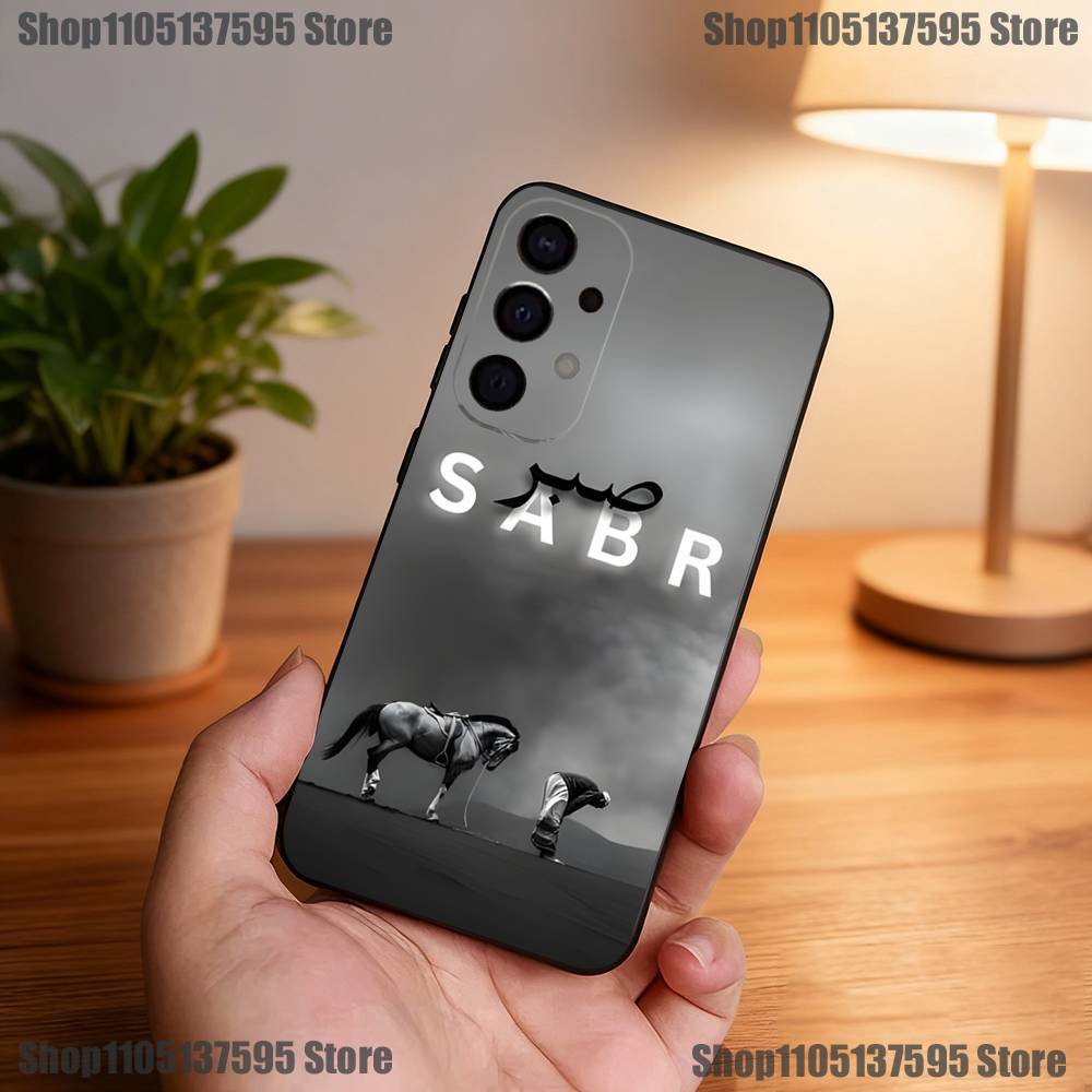 Чехол для телефона Коран Сабр Ислам Терпение Для Samsung S25,S24,S21,S22,S23,S30,Ultra,S20,Plus,Fe,Lite,5G Черный