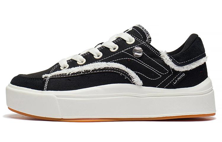Li Ning Удобный текстиль, кожа, нескользящие, износостойкие, легкие, низкие кеды для скейтборда, женские AGCS036-1