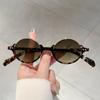 Retro Half Frame Round Sunglasses Trendy Punk Hip Hop Fashion Sunglasses Women'S Fashion Street Shooting Trend Hundred Uv400