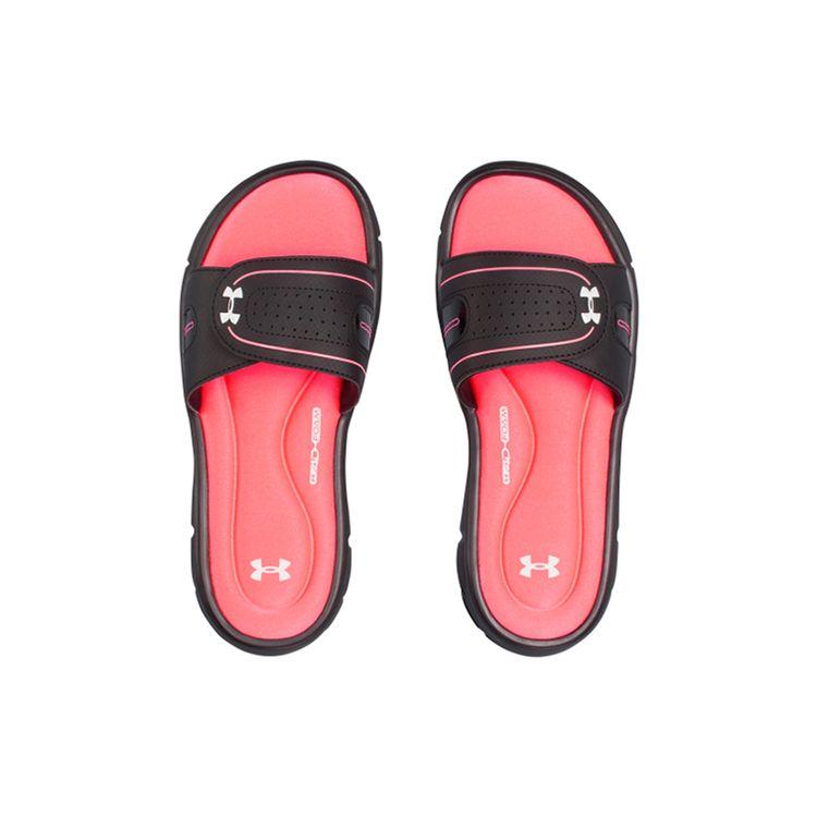 Under Armour Women's UA Ignite VIII Slides Black Pink 1287319-004