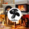 4 Blades Heat Powered Stove Fan Ultra Quiet Fireplace Wood Burning Eco Fan for Efficient Heat