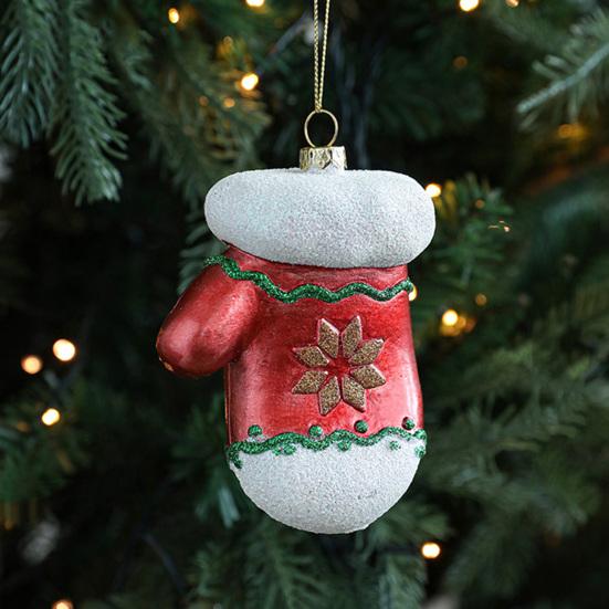 Christmas Ornaments Textured Bear Decorations Cute Playful Santa Hat Glove Sock Designs Versatile Xmas Tree Home Decor Accents
