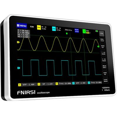 FNIRSI 1013D Осциллограф Ручной Планшет Портативный Цифровой Осциллограф Памяти 2 100 МГц Дискретизация TFT ЖК-сенсорный экран - Осциллограф, Набор, Каналы,