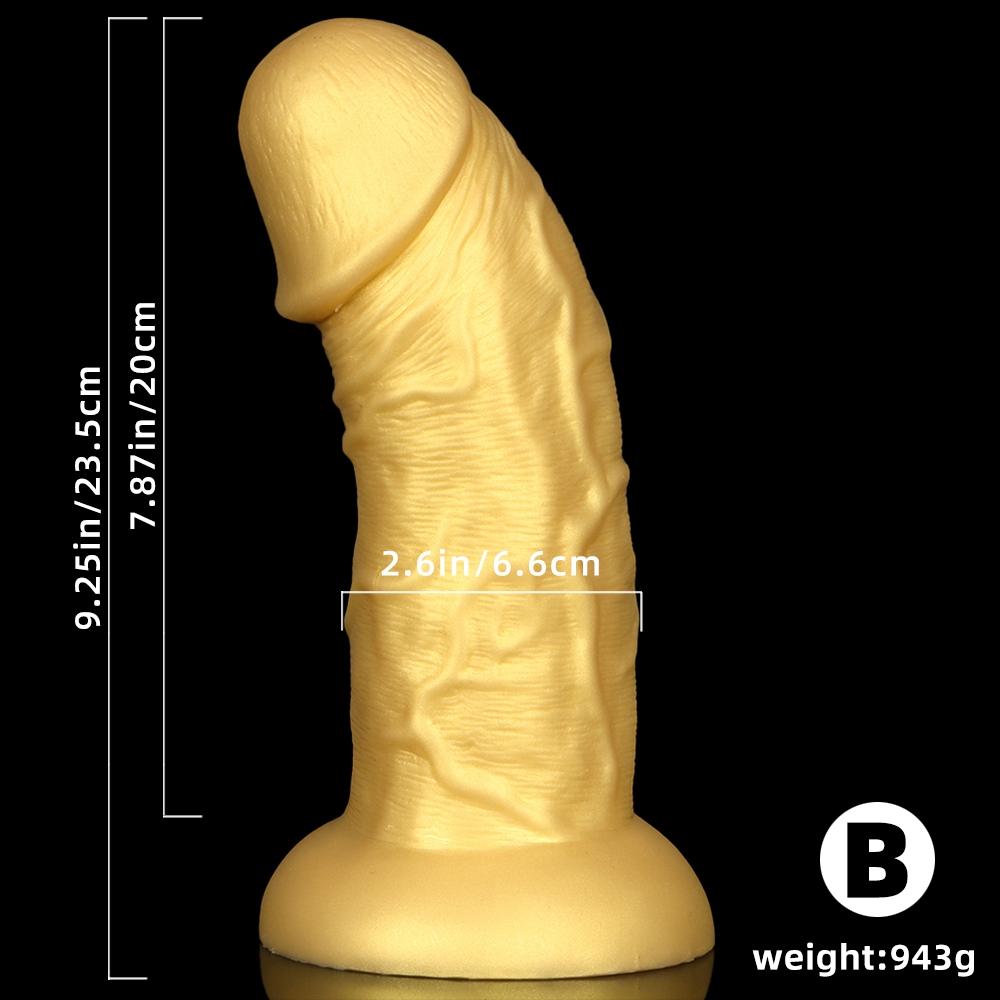 Реалистичный фаллоимитатор с присоской, огромные фаллоимитаторы, секс-игрушки для женщин и мужчин, искусственный член, большой золотой пенис, анальная Анальная пробка, эротическая