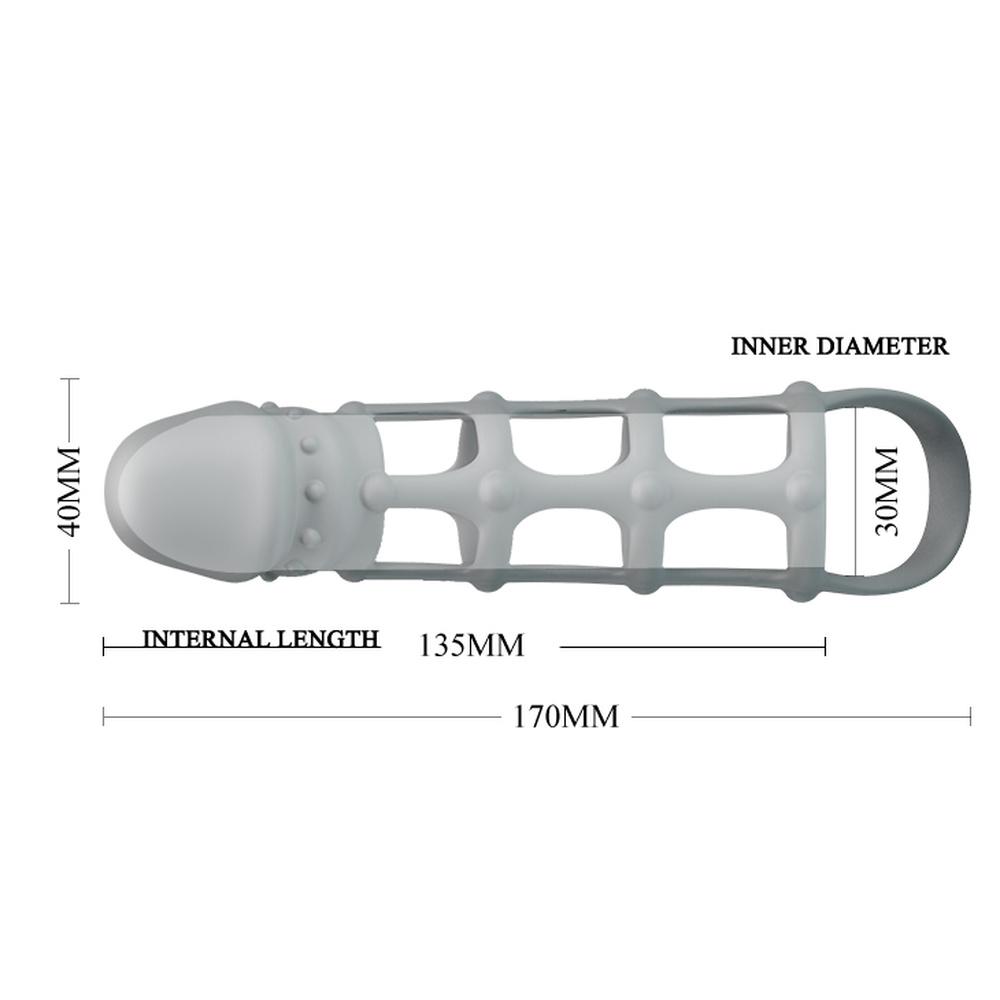 Super Soft Silicone Realistic Cock Extender Sex Toy For Men Enlargement Penis Sleeve Ball Ring