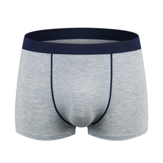 Men Boxer Underwear Mid-rise Breathable Smooth Wiring Perfect Fit Shorts Panties Patchwork