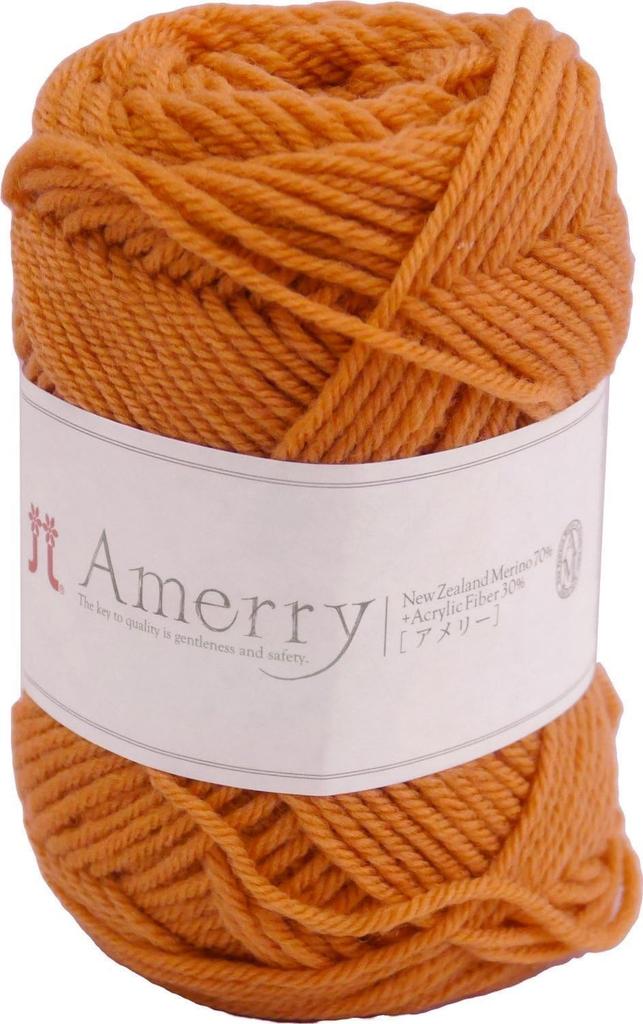 Hamanaka Amelie Medium 5 Set of 2261 Yarn, Weight, Col.4, Orange, 40g, Approx. 110m, Balls,