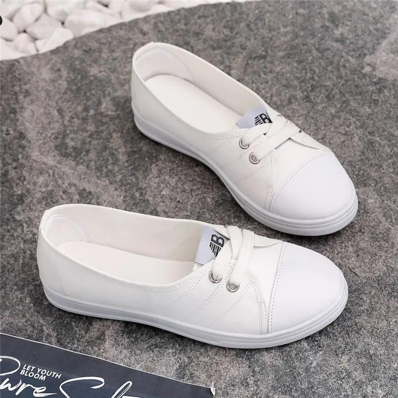 Old Beijing Cloth Shoes Women's Canvas Small White Shoes Shallow Mouth Student Skate Shoes Pregnant Women's Casual Mom's Shoes