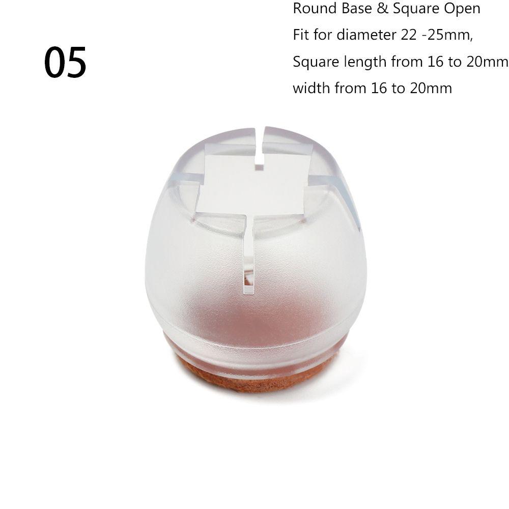 12Pcs/lot Thick Wear-resistant Silicone Floor Protector Chair Leg Caps Anti-slip Pad Table pads