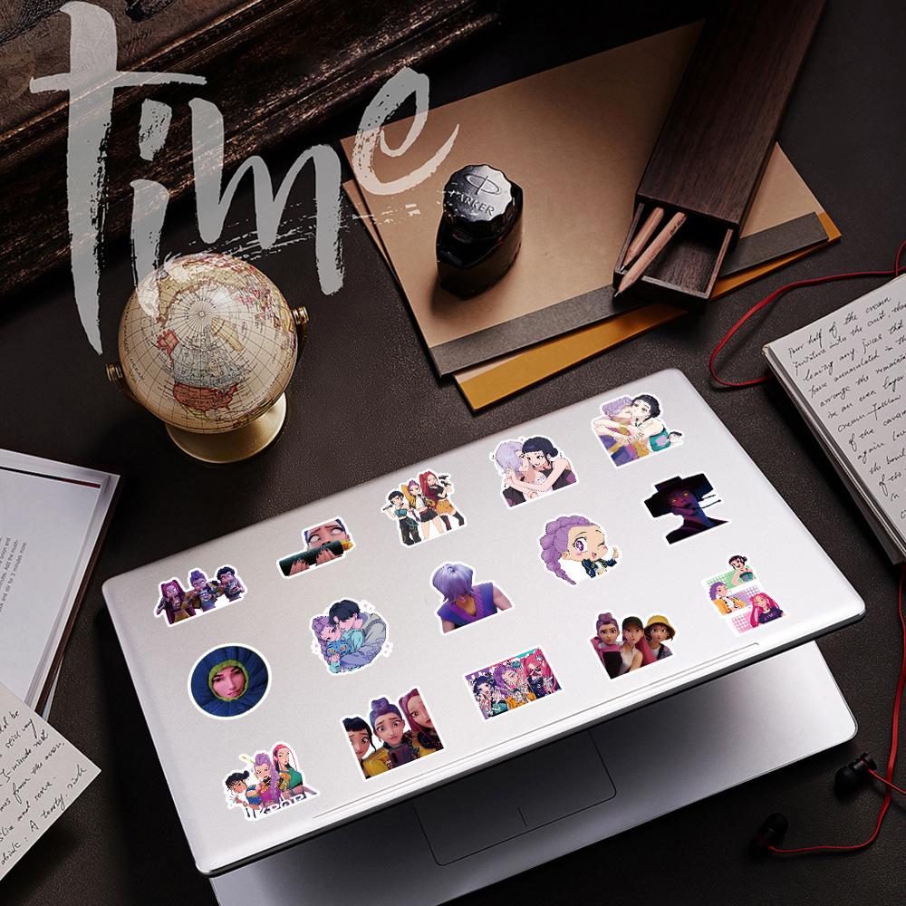 50 New Cross-border Kpop Demon Hunters Stickers for Personalized Graffiti Decoration of Mobile Phone Water Cups and Waterproof Stickers