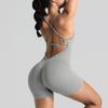 Women's Seamless Yoga Outdoor Beauty Back Sports Underwear Peach Hip Fitness Halter Tight Bodysuit