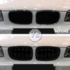 Для BMW E81 E87 E82 E88 128I 130I 135I автомобильный передний бампер Решетка для почек Гоночные грили Решетки Глянцевый черный Гриль с двумя планками 07-11