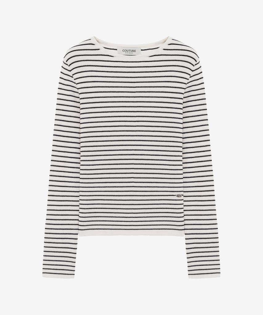 MIND BRIDGE WOMEN [W][Couture] Striped Slim Fit Knit
