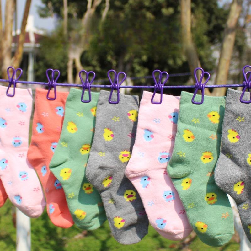 1Pc Clothesline for Outdoor Travel, Portable and Retractable Plastic, Windproof and Non-slip Elastic Hanger, Clothesline with 12 Clips