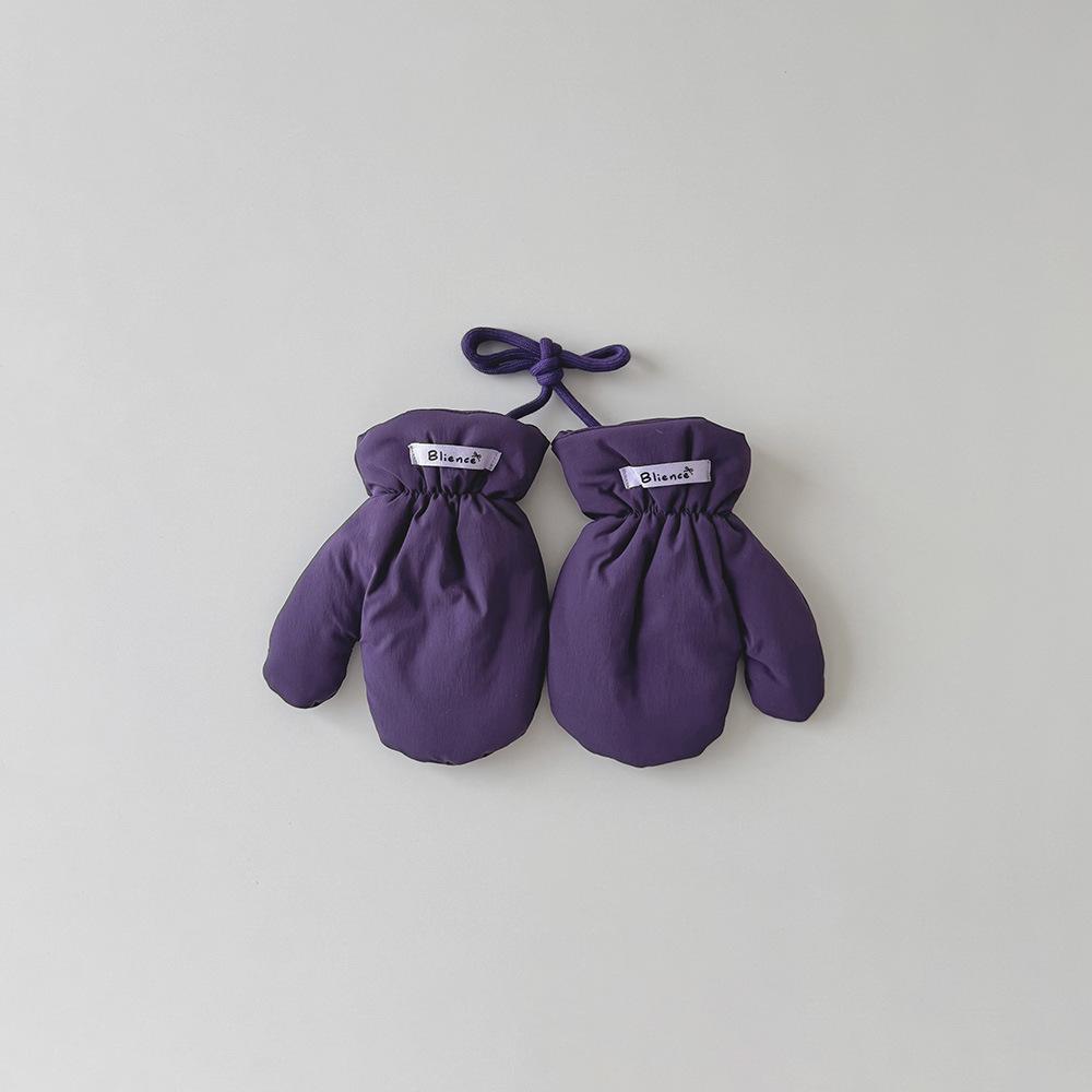 Fashion Baby Mittens Cute Floral Print Lace Winter Mittens for Girl Warm Plush Lined Thermal Toddler Kids Mittens