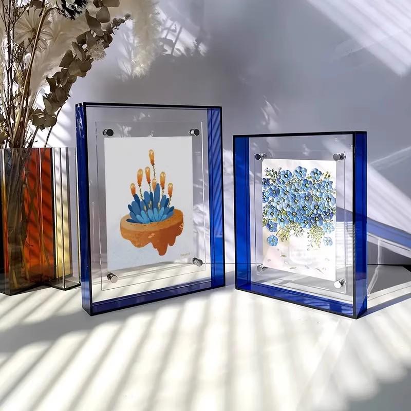 Premium Multi-Color Acrylic Photo and Art Display Frame - A4 Size