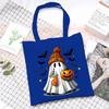 Halloween Printed Shoulder Bag Female Large Capacity Student Canvas Bag Tutoring Shopping Bag