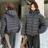 Зимняя новая рифленая хлопковая пуховая одежда женская легкая короткая стеганая куртка с капюшоном утепленная маленькая хлопковая куртка