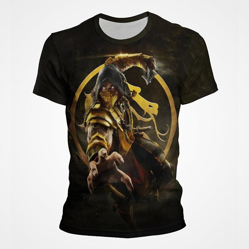 Игровые футболки Mortal Kombat с 3D-печатью, летние, для мужчин и женщин, повседневная мода, оверсайз, с коротким рукавом