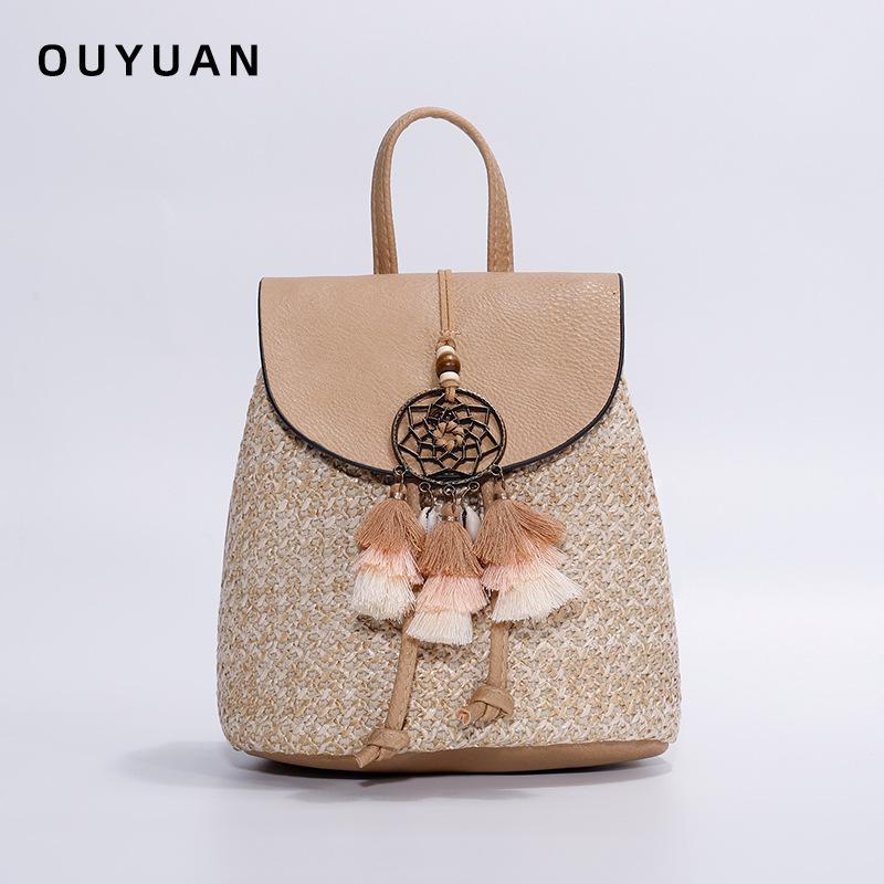 Пляжная соломенная сумка, летняя сумка с кисточками, тканая сумка, сумка через плечо, праздничный рюкзак для женщин