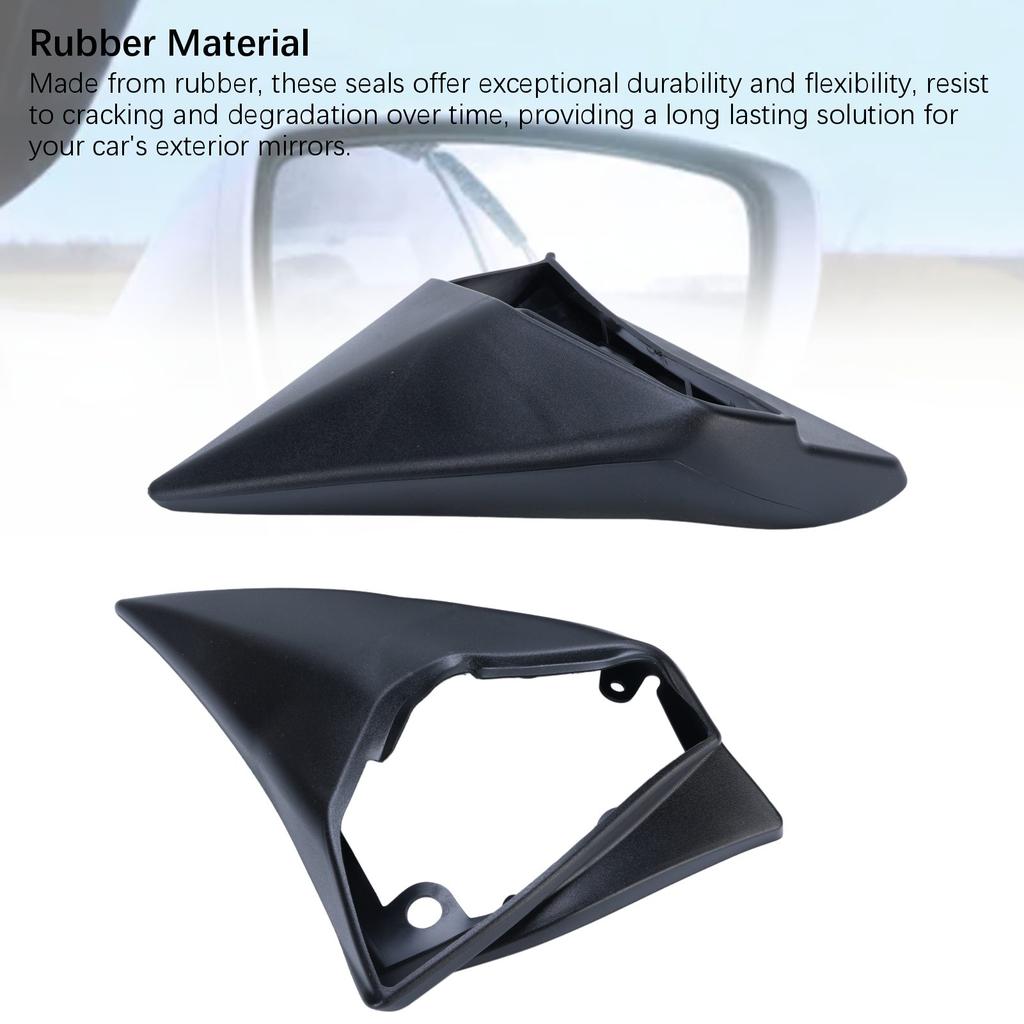 Pair of Car Exterior Mirror Rubber Seals Tight Sealing Long Lasting Use A1248110461 Replacement for W124 W201 E320 LHD