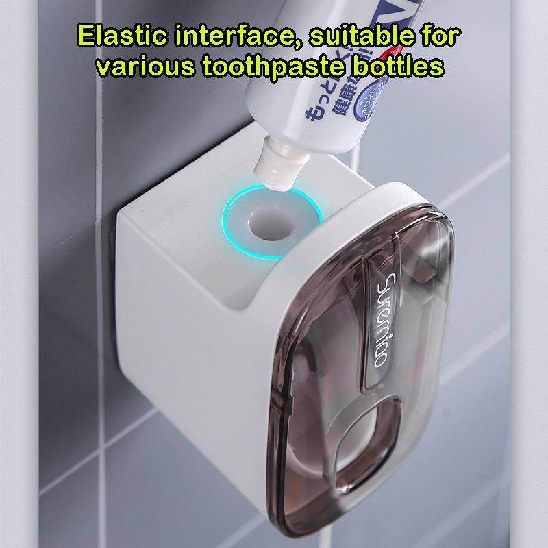 1Pcs Automatic Toothpaste Dispenser Bathroom Accessories Wall Mount Lazy Toothpaste Squeezer Toothbrush Holder