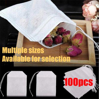 100 шт./лот, пустой ароматический пакет, уплотнительный фильтр для лекарств, трав, специй, свободный чайный пакетик