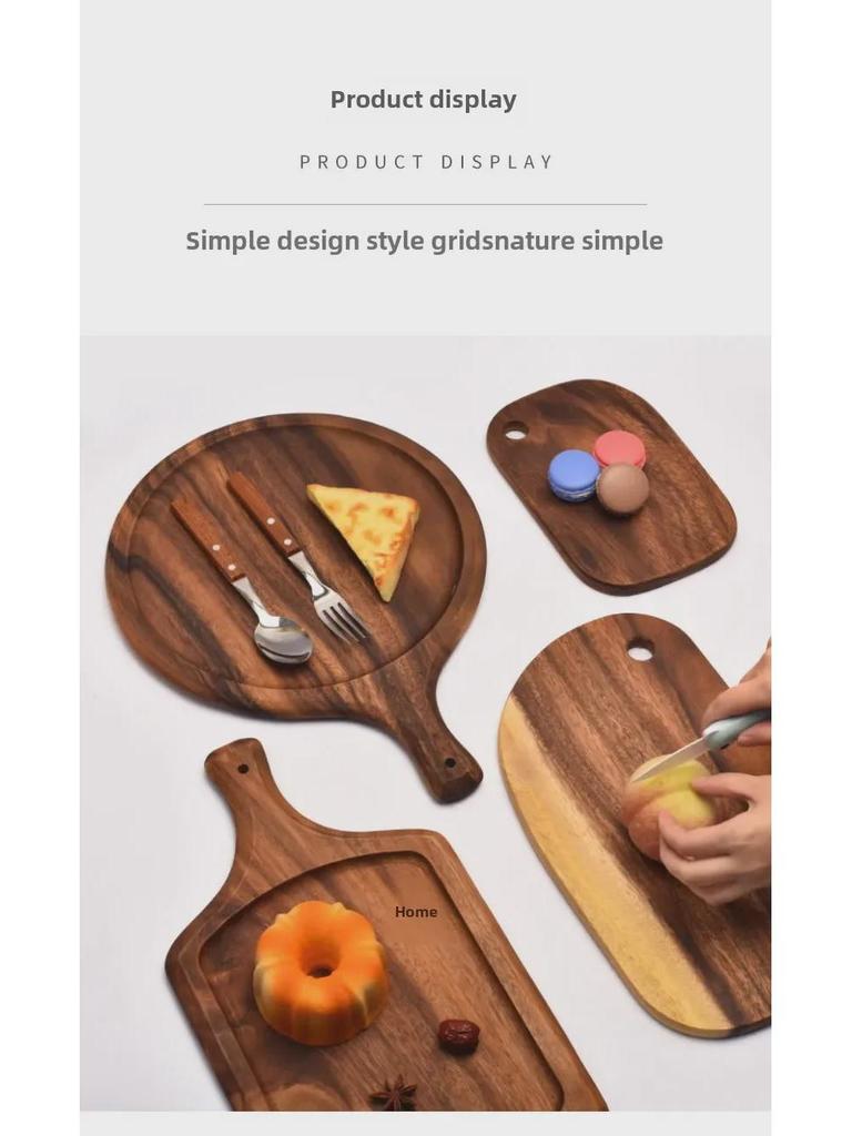 Acacia Wood Multipurpose Board: Bread, Baby Food, Fruit, Sushi, Pizza, Steak, and Cooked Foods