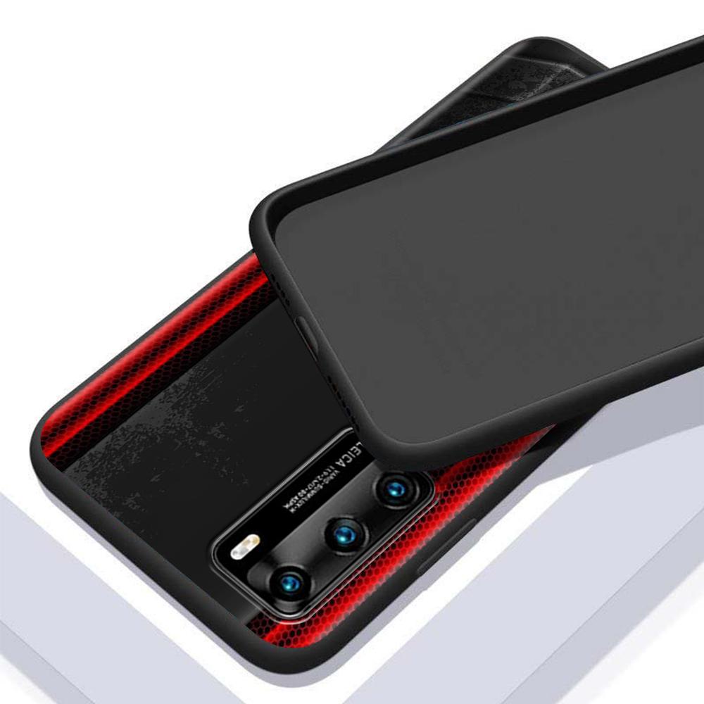 Sports Car Carbon Fibre Case for Huawei P30 P Smart Z P40 Lite E P20 Y6 Y7 Y9 Honor 8X Play 9A 50 20 Pro Black Soft Phone Cover